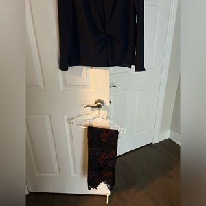 Blouse and lace skirt